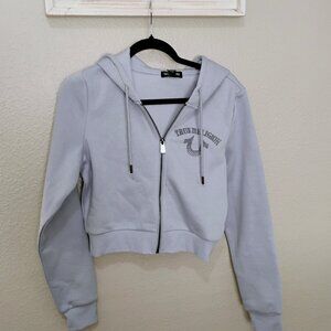 True Religion Crystal Logo Crop Sweatshirt